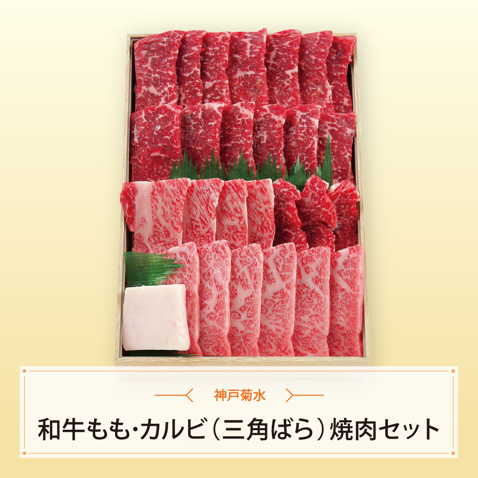 神戸菊水　和牛もも・カルビ（三角ばら）焼肉セット
