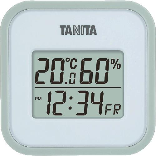 タニタ デジタル温湿度計 グレー TT558GY