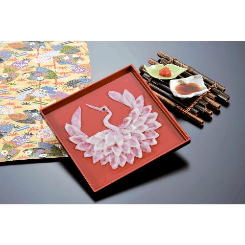 敬老の日 山口県萩産活〆まふく刺身慶祝鶴