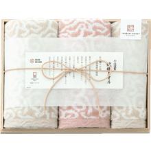 今治謹製紋織タオルF・Wタオル(木箱入)ピンク IM7725
